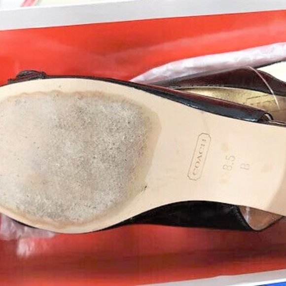 COACH Sling Back Shoes Size 8.5 Woman's Shoes w/ Original Box Woman's Flat Shoes - Picture 7 of 9